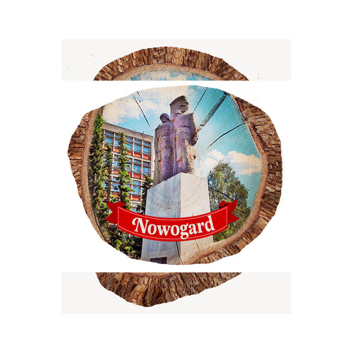 Magnes polyresinowy pieniek owal Nowogard