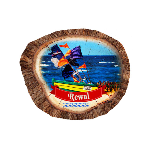 Magnes polyresinowy pieniek owal Rewal