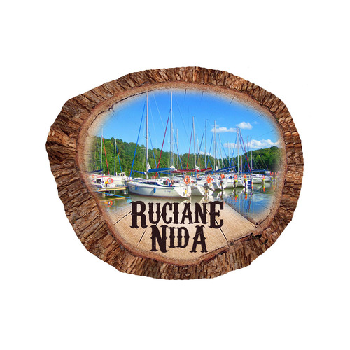 Magnes polyresinowy pieniek owal Ruciane-Nida