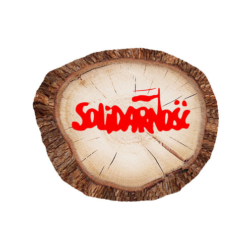 Magnes polyresinowy pieniek owal Solidarność