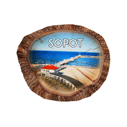 Magnes polyresinowy pieniek owal Sopot