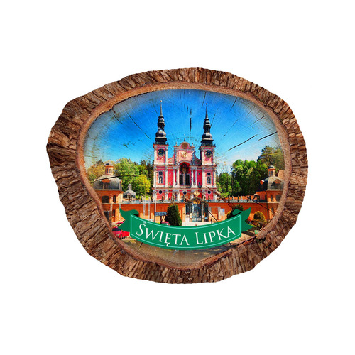 Magnes polyresinowy pieniek owal Święta Lipka