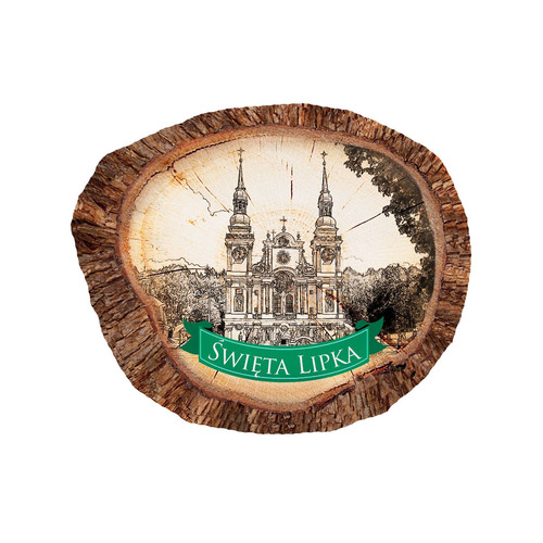 Magnes polyresinowy pieniek owal Święta Lipka