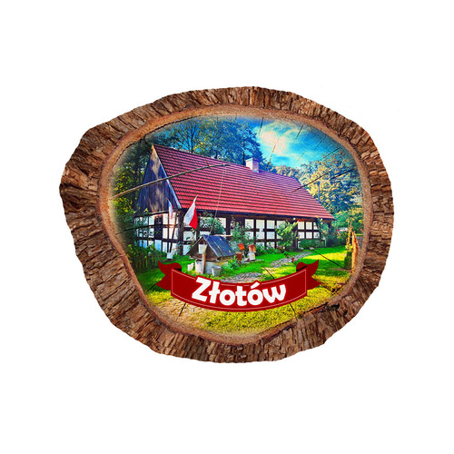 Magnes polyresinowy pieniek owal Złotów