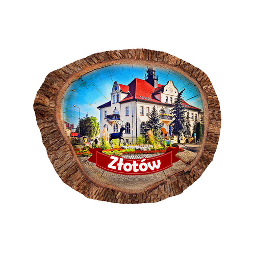 Magnes polyresinowy pieniek owal Złotów