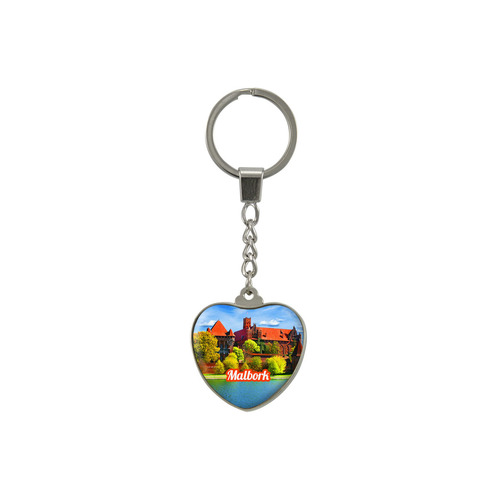 Brelok szklany serce Malbork