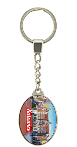 Brelok szklany owal Katowice