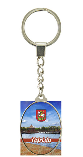 Brelok szklany owal Ostróda