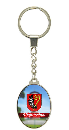 Brelok szklany owal Wąbrzeźno