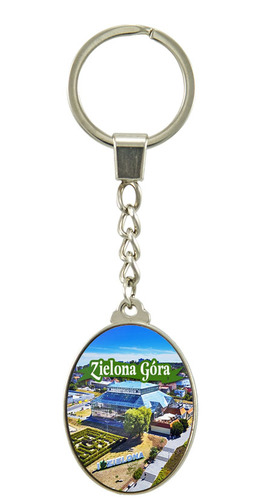Brelok szklany owal Zielona Góra