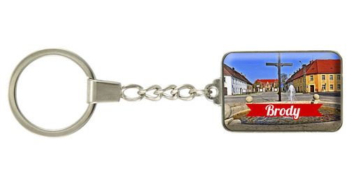 Brelok szklany prostokąt Brody