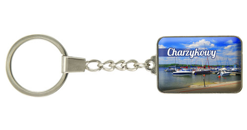 Brelok szklany prostokąt Charzykowy