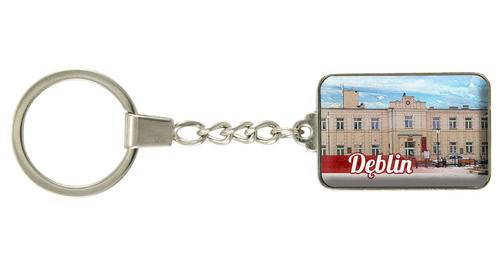 Brelok szklany prostokąt Dęblin