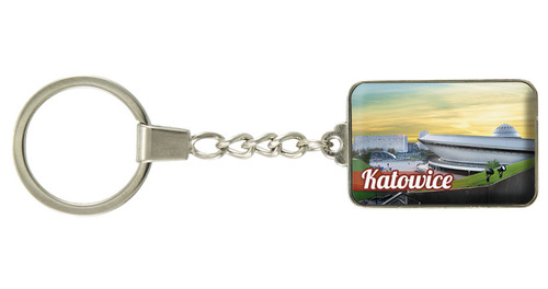Brelok szklany prostokąt Katowice