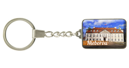 Brelok szklany prostokąt Nieborów