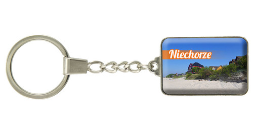Brelok szklany prostokąt Niechorze