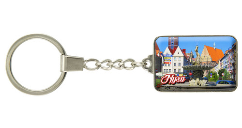 Brelok szklany prostokąt Nysa