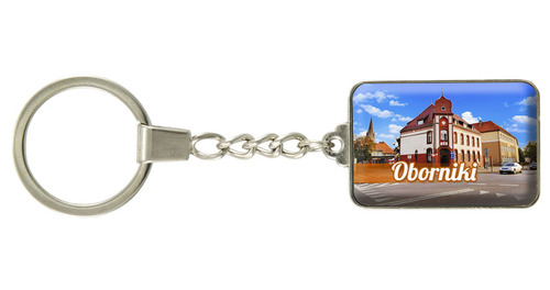 Brelok szklany prostokąt Oborniki