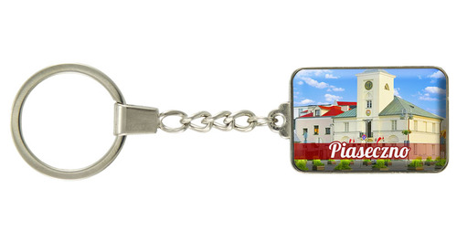 Brelok szklany prostokąt Piaseczno