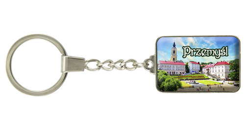 Brelok szklany prostokąt Przemyśl