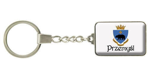 Brelok szklany prostokąt Przemyśl