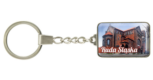 Brelok szklany prostokąt Ruda Śląska
