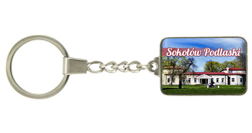 Brelok szklany prostokąt Sokołów Podlaski