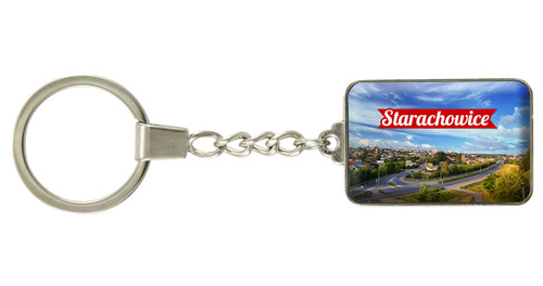 Brelok szklany prostokąt Starachowice
