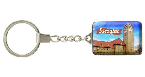 Brelok szklany prostokąt Szczytno