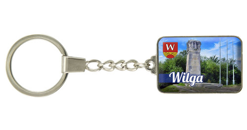 Brelok szklany prostokąt Wilga