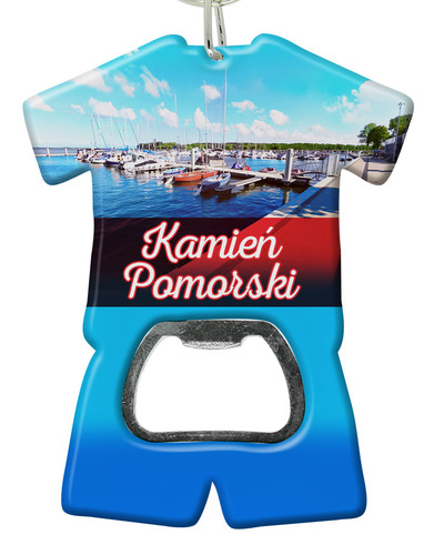 Brelok otwieracz plastikowy trykot Kamień Pomorski