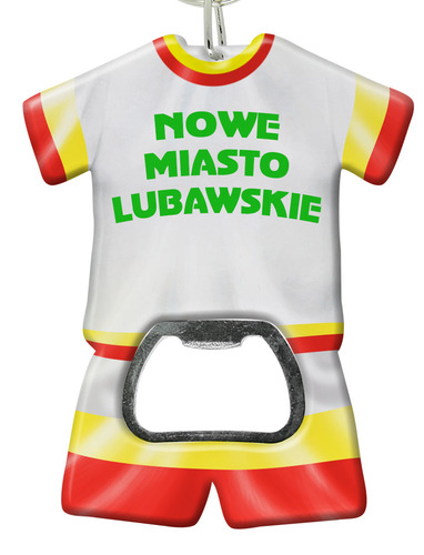 Brelok otwieracz plastikowy trykot Nowe Miasto Lubawskie