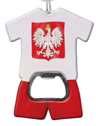 Brelok otwieracz plastikowy trykot Polska