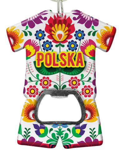 Brelok otwieracz plastikowy trykot Polska