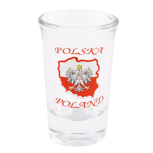 Zestaw 4 kieliszków - mapa Polska