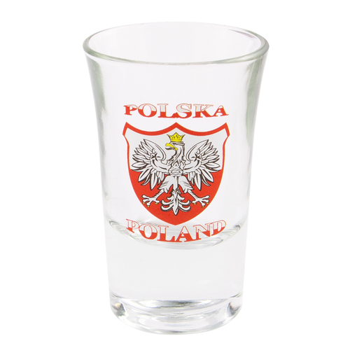 Zestaw 4 kieliszków - tarcza Polska
