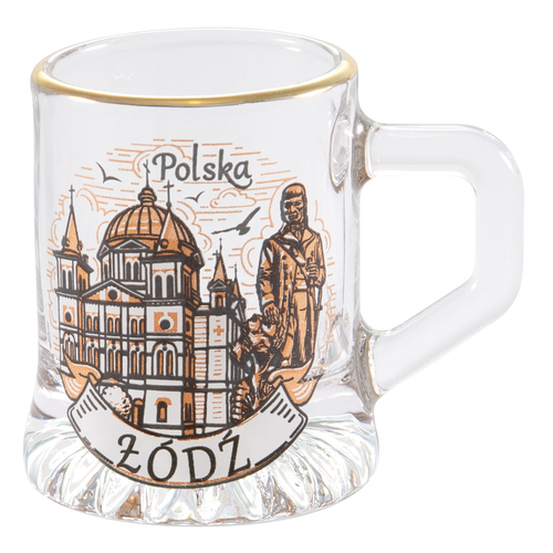 Kieliszek kufelek Łódź Plac Wolności sepia 30ml