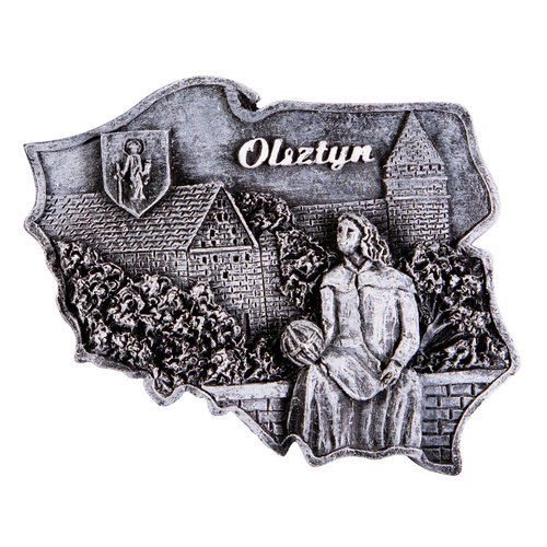 Magnes kontur Olsztyn czarno-biały