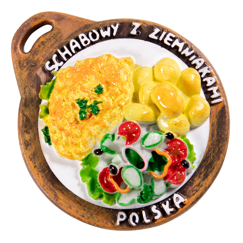 Magnes polyresinowy Schabowy z ziemniakami