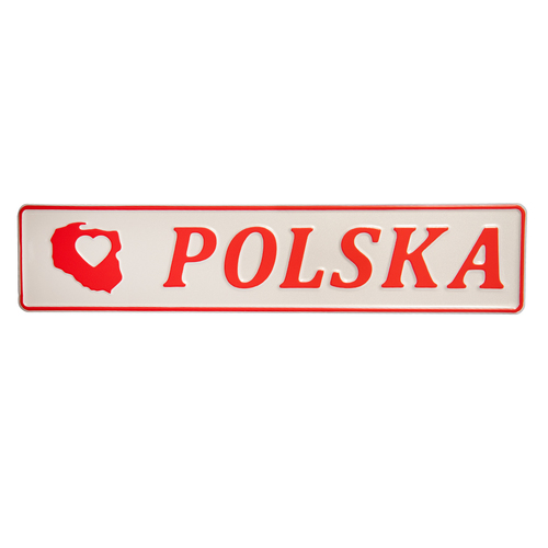 Tablica rejestracyjna duża Polska kontur