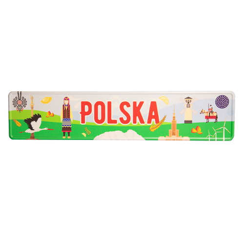 Tablica rejestracyjna duża Polska folk