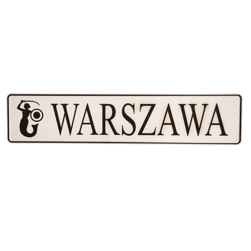 Tablica rejestracyjna duża Warszawa napis