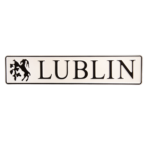 Tablica rejestracyjna duża Lublin napis