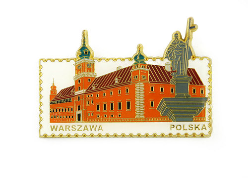 Magnes znaczek Warszawa, zamek
