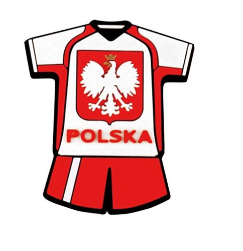 Magnes gumowy – Strój piłkarski Polska