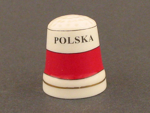 Naparstek ceramiczny – Polska (flaga)