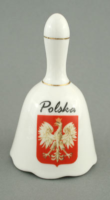 Dzwonek porcelanowy duży – Godło Polska