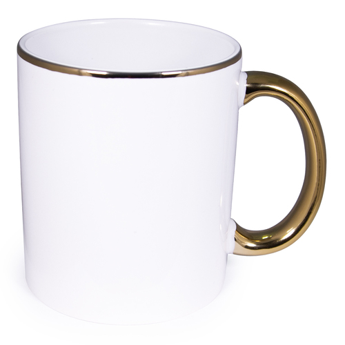Kubek 300ml ze złotym rantem - Nadruk Personalizowany