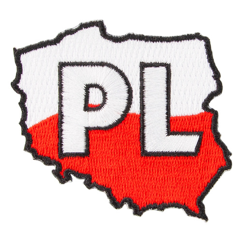 Naszywka haftowana, kontur Polski