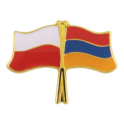 Przypinka - flagi: Polska i Armenia